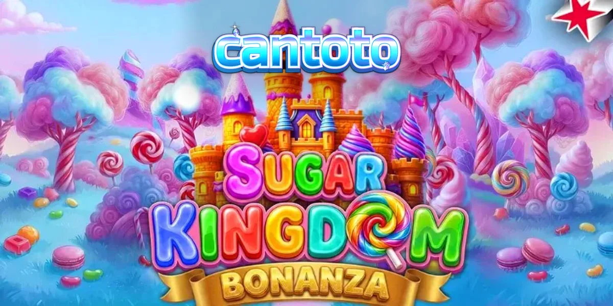Tampilan visual slot Sugar Kingdom Bonanza dengan tema permen yang cerah