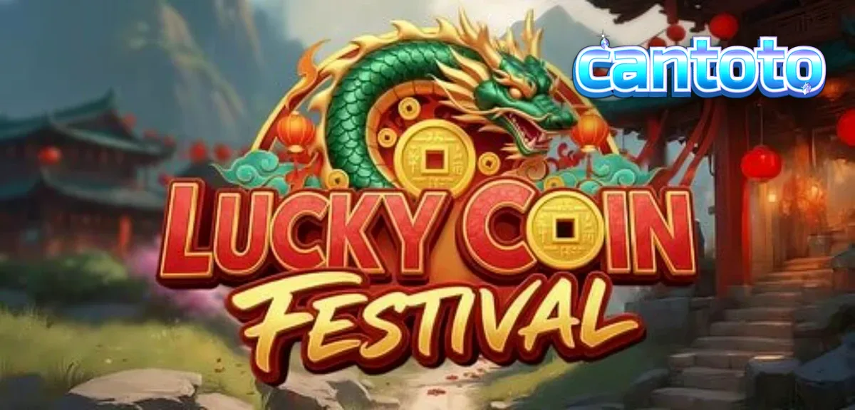Tampilan visual slot Lucky Coin Festival dengan tema perayaan Tiongkok yang meriah